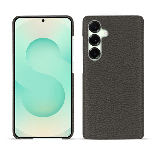 Funda trasera de lujo personalizable Galaxy S25+ en piel | NoreveAnthracite ( Pantone #41403c ) 