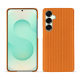 Funda de piel Samsung Galaxy S25+ - Abaca arancio ( Pantone #d77540 )