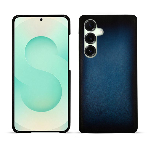 Luxus-Rückschale Galaxy S25+ aus Leder zum Anpassen | NoreveBleu Patine