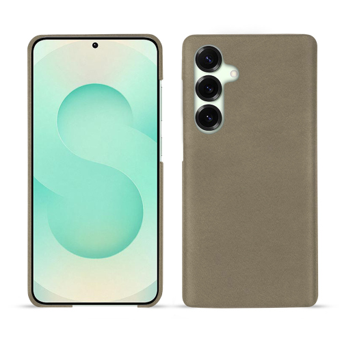 Luxus-Rückschale Galaxy S25+ aus Leder zum Anpassen | NoreveDarboun sabla ( Pantone #BCB1A1 )