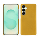 Coque cuir Samsung Galaxy S25+ - Jaune soulèu ( Pantone #F3B934 )