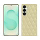 Capa em pele Samsung Galaxy S25+ - Beige - Couture ( Nappa - Pantone #ceb888 ) 