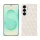 가죽 커버 Samsung Galaxy S25+ - Blanc escumo - Couture ( Pantone #D6D6D1 )