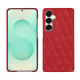 Coque cuir Samsung Galaxy S25+ - Rouge troupelenc - Couture ( Pantone #AB191A )