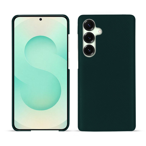 Cover posteriore di lusso personalizzabile per Galaxy S25+ in pelle | NoreveVert séduisant ( Pantone #1d3c34 ) 