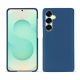 Samsung Galaxy S25+ leather cover - Bleu Veggie ( Pantone #3f5864 ) 