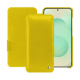 Samsung Galaxy S25+ leather case - Jaune fluo ( Pantone #c9ff57 ) 