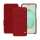 Custodia in pelle Samsung Galaxy S25+ - Rouge - Couture ( Nappa - Pantone #d50032 ) 