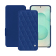 Funda de piel Samsung Galaxy S25+ - Bleu océan - Couture ( Nappa - Pantone #15458a) 