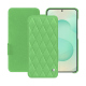 가죽 커버 Samsung Galaxy S25+ - Vert olive - Couture ( Nappa - Pantone #a7c58e ) 