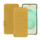 Housse cuir Samsung Galaxy S25+ - Mimosa - Couture ( Pantone #b39437 ) 