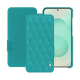 Capa em pele Samsung Galaxy S25+ - Bleu fluo - Couture