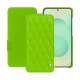 Custodia in pelle Samsung Galaxy S25+ - Vert fluo - Couture ( Pantone #00ab5f ) 