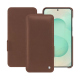 Samsung Galaxy S25+ leather case - Marron Veggie ( Pantone #95614d ) 