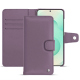 Étui portefeuille cuir Samsung Galaxy S25+ - Lilas ( Nappa - Pantone #b9a3e3 ) 
