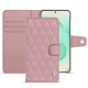 Capa de couro para carteira Samsung Galaxy S25+ - Rose - Couture ( Nappa - Pantone #efbae1 ) 