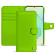 Funda de piel para cartera Samsung Galaxy S25+ - Vert fluo ( Pantone #00ab5f ) 