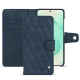 Capa de couro para carteira Samsung Galaxy S25+ - Jean vintage - Couture ( Pantone #2f414f  ) 