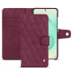 Funda de piel para cartera Samsung Galaxy S25+ - Prune vintage - Couture ( Pantone #612434 ) 
