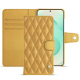 Funda de piel para cartera Samsung Galaxy S25+ - Or Maïa - Couture ( Pantone 871C ) 