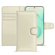 Capa de couro para carteira Samsung Galaxy S25+ - Blanc PU ( White ) 