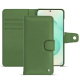 Funda de piel para cartera Samsung Galaxy S25+ - Vert Veggie ( Pantone #68724d ) 