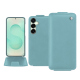 Custodia in pelle Samsung Galaxy S25+ - Bleu ciel ( Nappa - Pantone #abcae9 ) 