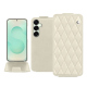 レザーケース Samsung Galaxy S25+ - Blanc - Couture ( Nappa - White ) 
