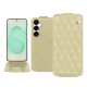 Capa em pele Samsung Galaxy S25+ - Beige - Couture ( Nappa - Pantone #ceb888 ) 