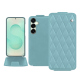 Capa em pele Samsung Galaxy S25+ - Bleu ciel - Couture ( Nappa - Pantone #abcae9 ) 