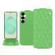 レザーケース Samsung Galaxy S25+ - Vert olive - Couture ( Nappa - Pantone #a7c58e ) 