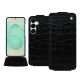 Funda de piel Samsung Galaxy S25+ - Crocodile nero ( Noir / Black) 