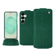 Housse cuir Samsung Galaxy S25+ - Crocodile pino ( Pantone #173F35 ) 