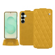 Capa em pele Samsung Galaxy S25+ - Jaune soulèu - Couture ( Pantone #F3B934 )