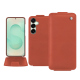 Housse cuir Samsung Galaxy S25+ - Orange Veggie ( Pantone #cb6015 ) 