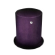 Leather pen pot - round - Violet Patine