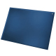 Sous main de bureau en cuir - Large 60 x 40 cm - Bleu Veggie ( Pantone #3f5864 ) 