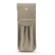 Custodia cuoio per due penne - Beige Veggie ( Pantone #dab9a1 ) 