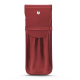 Custodia cuoio per due penne - Rouge Veggie ( Pantone #862633 ) 