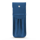 Custodia cuoio per due penne - Bleu Veggie ( Pantone #3f5864 ) 
