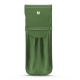 Estojo em pele para duas canetas - Vert Veggie ( Pantone #68724d ) 
