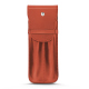 Leather case for 2 pens - Orange Veggie ( Pantone #cb6015 ) 