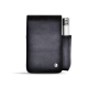 Leather cigarette case with lighter pocket - Gris Patine