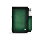 Leather cigarette case with lighter pocket - Vert Patine