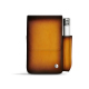 Étui cuir pour paquet de cigarettes avec poche briquet - Doré Patine