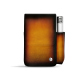 Étui cuir pour paquet de cigarettes avec poche briquet - Fauve Patine