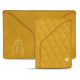 Lederetui für 3 Kreditkarten - Jaune soulèu - Couture ( Pantone #F3B934 )