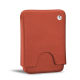 Leather case for business cards - 20 cards - Orange Veggie ( Pantone #cb6015 ) 