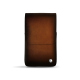 Leather case for slim cigarette pack | 100 S - Marron Patine