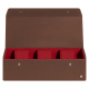 Caja de reloj - 3 relojes - Marron Veggie ( Pantone #95614d ) 